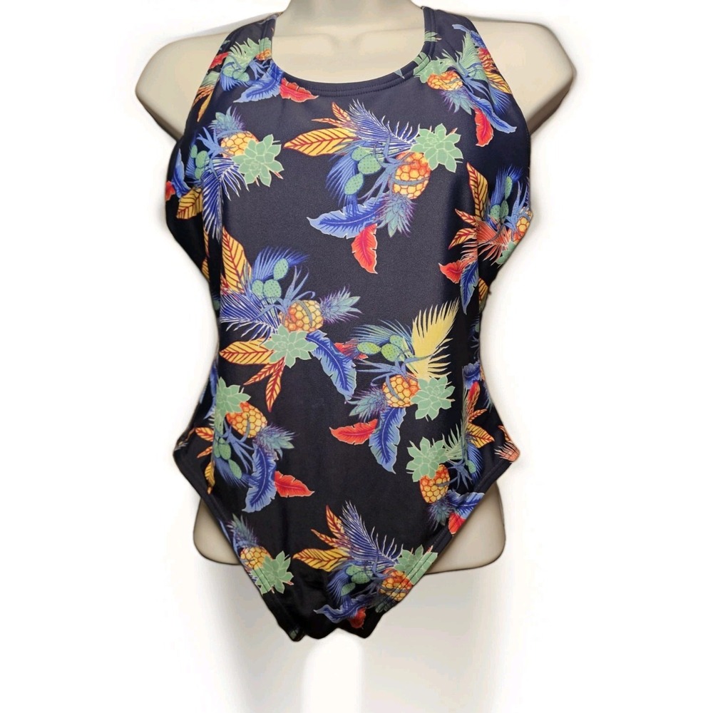 Gap Women's Tropical Floral Strappy Low Back One Piece‎ Swim Suit Sz S NT35